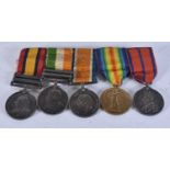 A WWI SOUTH AFRICAN MEDAL GROUP presented to 4237 Pte W Thurston Norfolk Regt. (5)