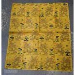 A FINE 17TH CENTURY CHINESE SILK BROCADE DRAGON PANEL Kangxi. 68 cm x 84 cm.