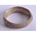A TIFFANY & CO SILVER MESH BRACELET. 44.8 grams. 19 cm long.