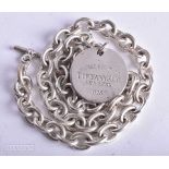 A TIFFANY SILVER NECKLACE. 45 grams. 40 cm long.