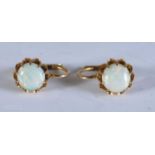 A Pair of 14ct gold antique opal earrings (2g)