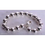 A TIFFANY SILVER BRACELET. 45 grams. 19.5 cm long.