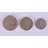 Three British Coins (Half Crown, 2 Shilling coin and a 1 Shilling coin). Largest 3.2cm diameter,