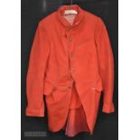 A Melton Wool Jennens & Co hunting coat with 5 front buttons with CH in Gothic. (Small)