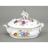 Ovale Deckelterrine, Meissen, Mark
