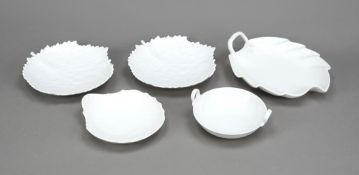 Fünf Schalen, KPM Berlin, 20. Jh.,