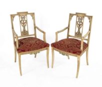 Paar Armlehnstühle im italienische