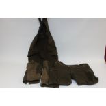 PAIR OF GENTS "PERCUSSION" WATERPROOF COTTON TROUSERS WAIST 36 PLUS PAIR OF PERCUSSION WATERPROOF