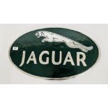(R) LARGE ALUMINIUM JAGUAR PLAQUE, W 60CM.