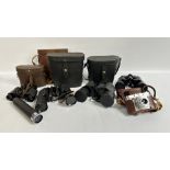 4 X PAIRS OF BINOCULARS TO INCLUDE SUPER-LITE 10X50, THE PEERLESS 16X43,