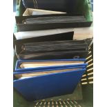 POSTCARDS: CRATE WITH VARIOUS IN SEVEN ALBUMS, NORFOLK, SUFFOLK, FRANCE, MODERN TRANSPORT. ALSO ST.