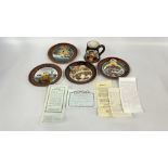 4 X GREAT YARMOUTH POTTERIES "CROMER LIFEBOAT STATION" LIMITED EDITION PLATES AND MUG.