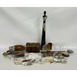 A GAMEBIRD SHOOTING STICK, HORN HANDLED WALKING STICK,