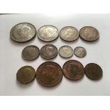 COINS: UK 1937 TWELVE COINS FARTHING UP TO CROWN WITH TWO EACH OF SHILLING AND TWO SHILLINGS,