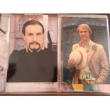 AUTOGRAPHS: ALBUM WITH POSTCARDS AND PHOTOS, TV AND OTHERS,