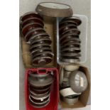 APPROX 30 VINTAGE SYNCHROME ELECTRIC WALL CLOCKS + OTHERS.