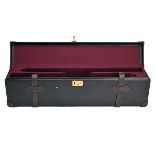 A LEATHER DOUBLE GUNCASE, fitted for 28in. barrels (could adjust to 30in.), the interior lined