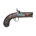 RIGBY, DUBLIN A 40-BORE PERCUSSION POCKET PISTOL WITH BACK-STRAP MAGAZINE, no visible serial number,