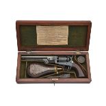 A CASED .36 PERCUSSION COLT 1851 NAVY REVOLVER, serial no. 45510, for 1856, with octagonal 7 1/
