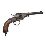 A SCARCE 10.6mm (GERMAN ORD.) MODEL 1879 SERVICE REVOLVER SIGNED S&S, SUHL, serial no. 3006, with