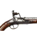 A 20-BORE FLINTLOCK LIVERY or HOLSTER PISTOL SIGNED HARDWELL, no visible serial number, circa