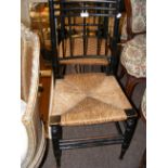 Three Liberty & Co.? Arts & Crafts rush chairs