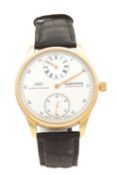 A LIMITED EDITION GENTLEMEN'S 18CT ROSE GOLD IWC PORTUGUESE REGULATEUR WRISTWATCH