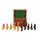 A 19TH CENTURY SAUNTON CHESS SET