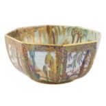 A 20TH CENTURY WEDGEWOOD FAIRYLAND LUSTRE DAISY MAKEIG-JONES OCTAGONAL BOWL