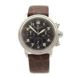 A GENTLEMAN'S STAINLESS STEEL BLANCPAIN FLYBACK CHRONOGRAPH WRISTWATCH