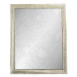 A LARGE VICTORIAN SILVER FRAMED DRESSING MIRROR