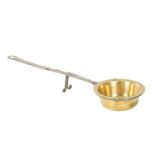 AN EARLY GEORGIAN BRASS AND IRON SKILLET