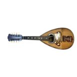 A CARLO MARTELLO BOWL BACK MANDOLIN CIRCA 1890