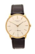 A GENTLEMAN'S VINTAGE 18CT GOLD PATEK PHILIPPE MANUAL WIND WRISTWATCH