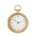 JAMES PIKE, ELTHAM. A GEORGE III GOLD REPOUSE PAIR CASED POCKET WATCH