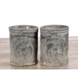 A PAIR OF 18TH CENTURY LEAD PLANTERS