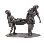 A LARGE MEIJI PERIOD JAPANESE TOKYO SCHOOL BRONZE FIGURAL GROUP