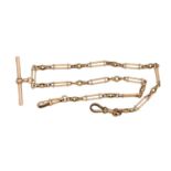 A 9CT GOLD POCKET WATCH CHAIN