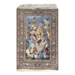 A PERSIAN ISFAHAN PICTORIAL CARPET