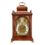 JOHN JARVIS, ST. JAMES STREET, LONDON. AN ENGLISH GEORGE III FLAMED MAHOGANY EIGHT-DAY BELL TOP VERG