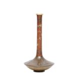 A JAPANESE MEIJI PERIOD MIXED METAL BRONZE VASE