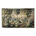 A LARGE AND IMPRESSIVE 18TH CENTURY FRENCH VERDURE TAPESTRY