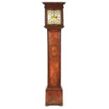 SAMUEL GASCOINE LONDON. AN EARLY 18TH CENTURY AND LATER 10” HERRING-BANDED FIGURED WALNUT EIGHT-DAY