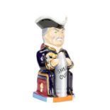 AN EARLY 20TH CENTURY STAFFORDSHIRE POTTERY PRIME MINISTER LLOYD GEORGE GREAT WAR TOBY JUG