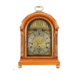 PETER PRESTIOT, LONDON AN IMPRESSIVE GEORGE III FIGURED SATINWOOD AND ROSEWOOD CROSS-BANDED MUSICAL