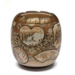 A MEIJI PERIOD JAPANESE SATSUMA LOBED VASE