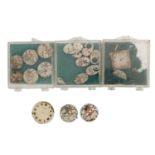 SIXTEEN VINTAGE CARTIER EUROPEAN WATCH AND CLOCK CO. WRIST WATCH MOVEMENTS