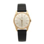 A 1960'S GENTLEMAN'S 9CT GOLD OMEGA WRISTWATCH
