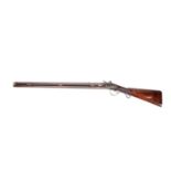 A RARE EARLY 19TH CENTURY OVER AND UNDER FLINTLOCK RIFLE BY STAUDENMEYER, LONDON