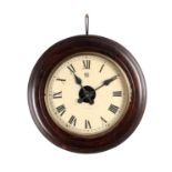 A 20TH CENTURY BULLE PATENT OAK HANGING WALL CLOCK